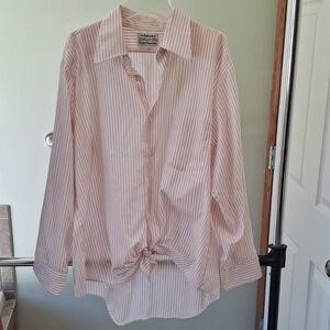 Arrow White Shirt with Red Pinstripes